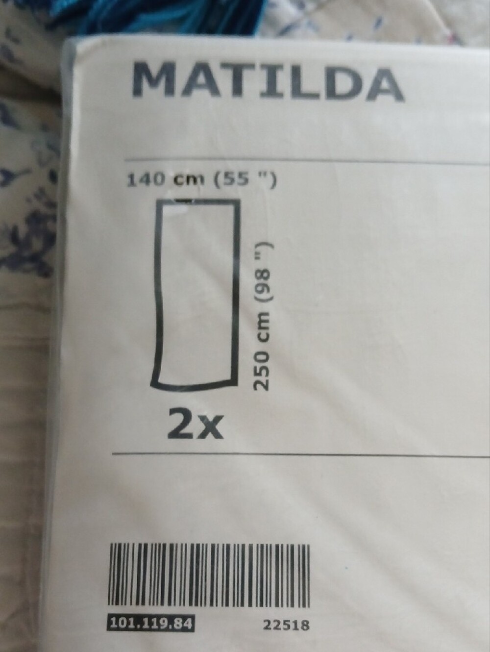 IKEA MATILDA White Textured Curtain Panel Pair - Picture 2 of 4